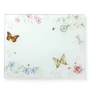 Lenox Butterfly Meadow Large Glass Cutting Board | Brand New